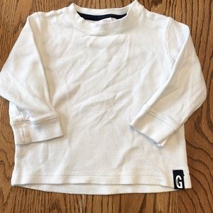 18-24mo white waffle Knit long sleeve Gap